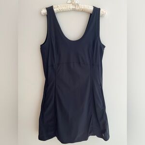 LOLE Athletic Lined Tank Tennis Dress Fit & Flare Inner Shorts Zip Pockets